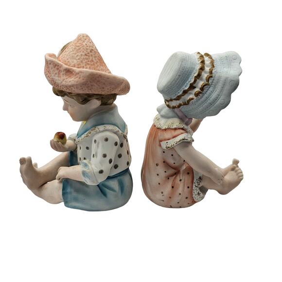 Piano Boy and Girl 6" Andrea by Sadek Porcelain Hand Painted Made in Japan 6162 - Picture 3 of 10